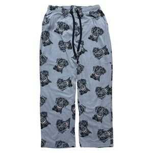 Women’s Y2K Croft & Barrow Black Lab Cute Dog Grey Sleep Pants Size L